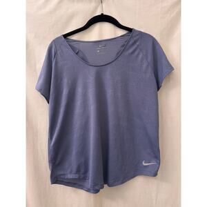 Nike Dri-FIT Purple Short Sleeve Workout Gym Athletic Top Women L